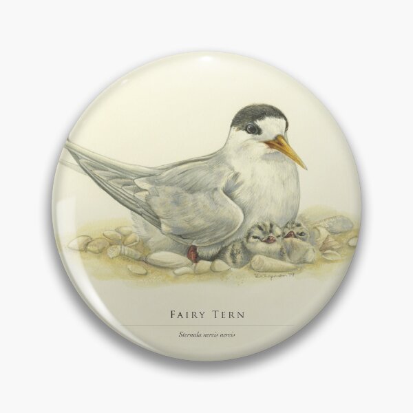 Item preview, Fairy Tern with two chicks designed and sold by RedCloudDesign.
