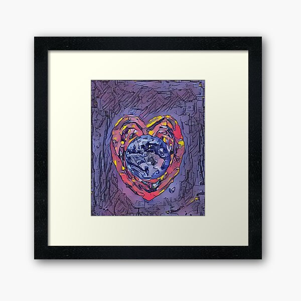 Spread the Love around the World #3 Helping People Heal xx Designed & Created by © Janet Watson Art xx Framed Art Print