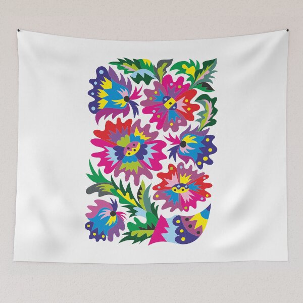 Item preview, Mallow and bellflowers. Abstraction. designed and sold by oleo79.