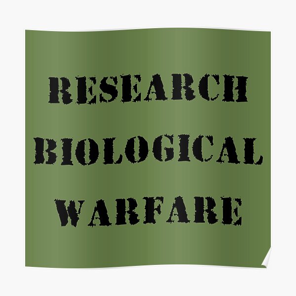 Research Biological Warfare Weapons - Depopulation is on the Agenda - Don't Take the Vaccine Poster