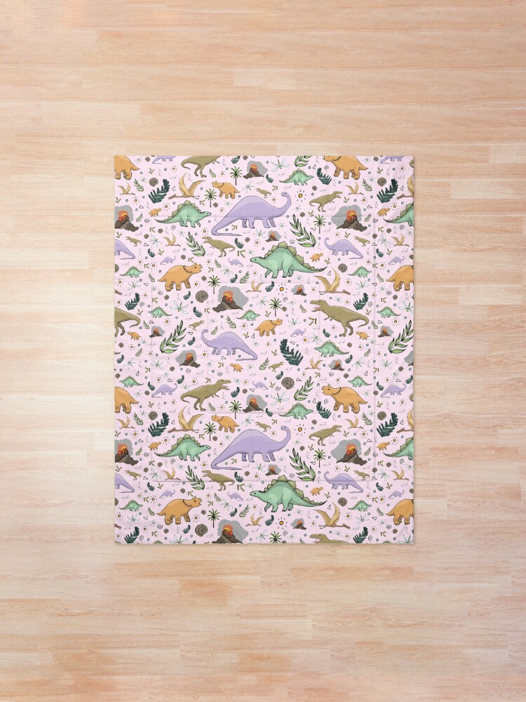 Alternate view of Dinosaurs in Pink Comforter