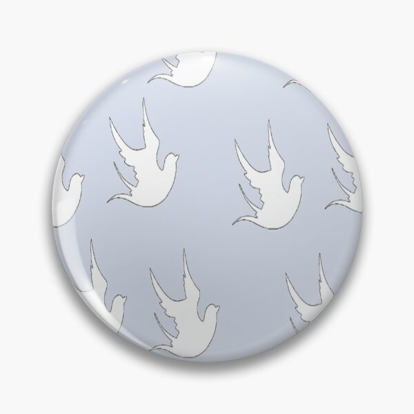 Item preview, White doves blue pattern designed and sold by tetibright.