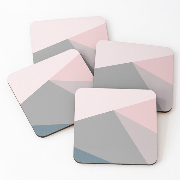 Item preview, Modern triangles colors pink gray and blue designed and sold by Cintia Sanz Alonso.