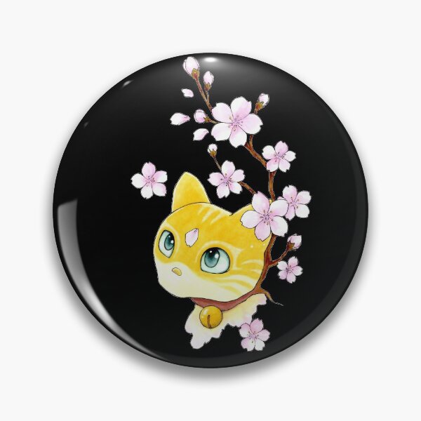Item preview, Cat and cherry branch designed and sold by chidori.