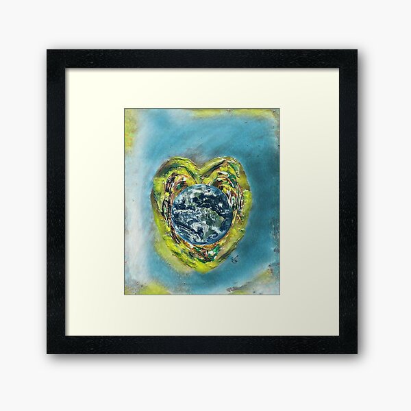 Spread the Love around the World #4 Helping People Heal xx Designed & Created by © Janet Watson Art Framed Art Print
