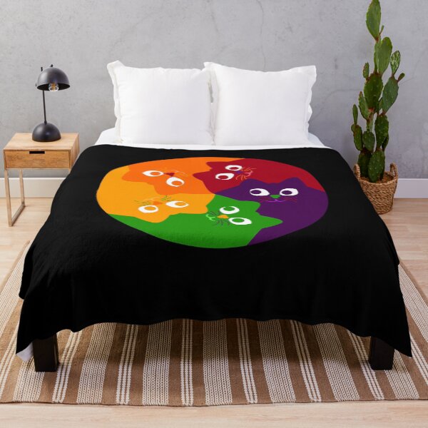 Item preview, Cats Circle of five funny colorful cats designed and sold by EllenTune.