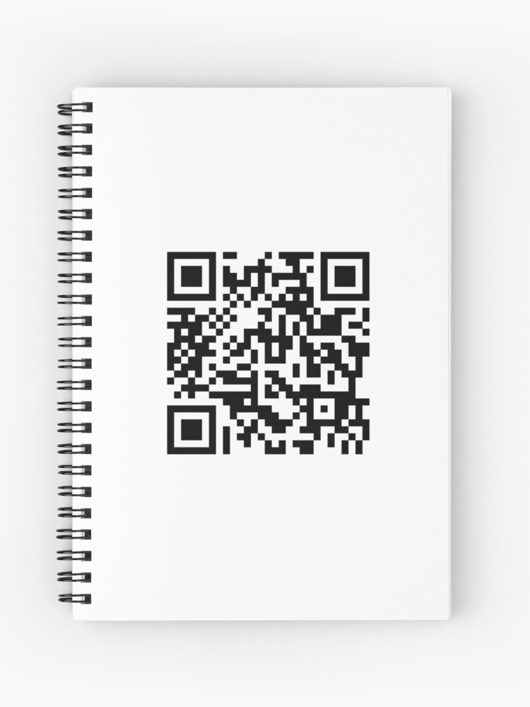 Rick Roll QR Code Troll | Spiral Notebook