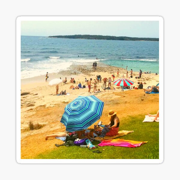 Relax and enjoy a day at the beach Sticker