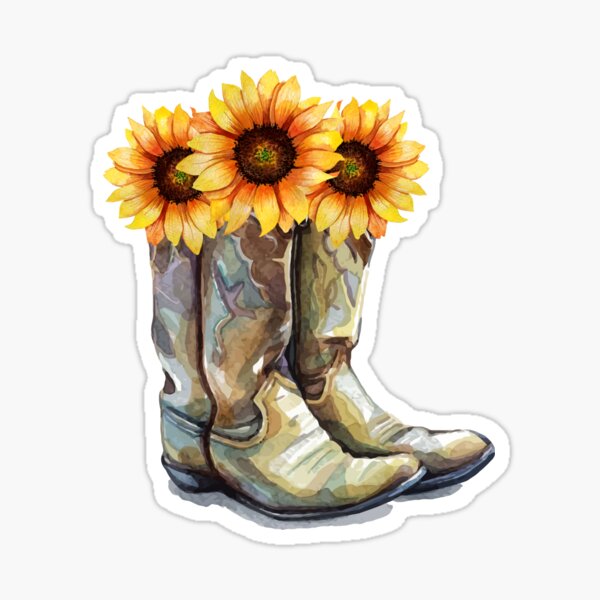 Cowboy Boots Stickers | Redbubble
