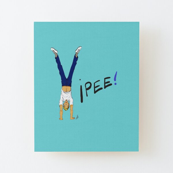 Yipee! illustration Impression montée sur bois