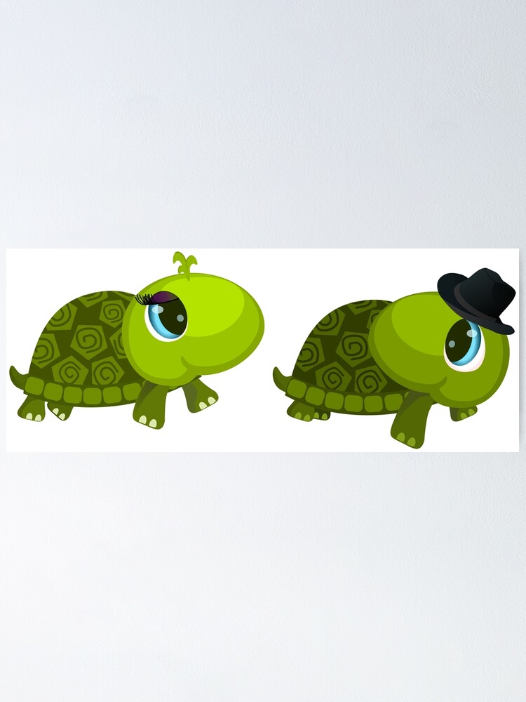 Póster «Pareja de tortugas» de BDSign | Redbubble Póster «Pareja de tortugas» de BDSign | Redbubble