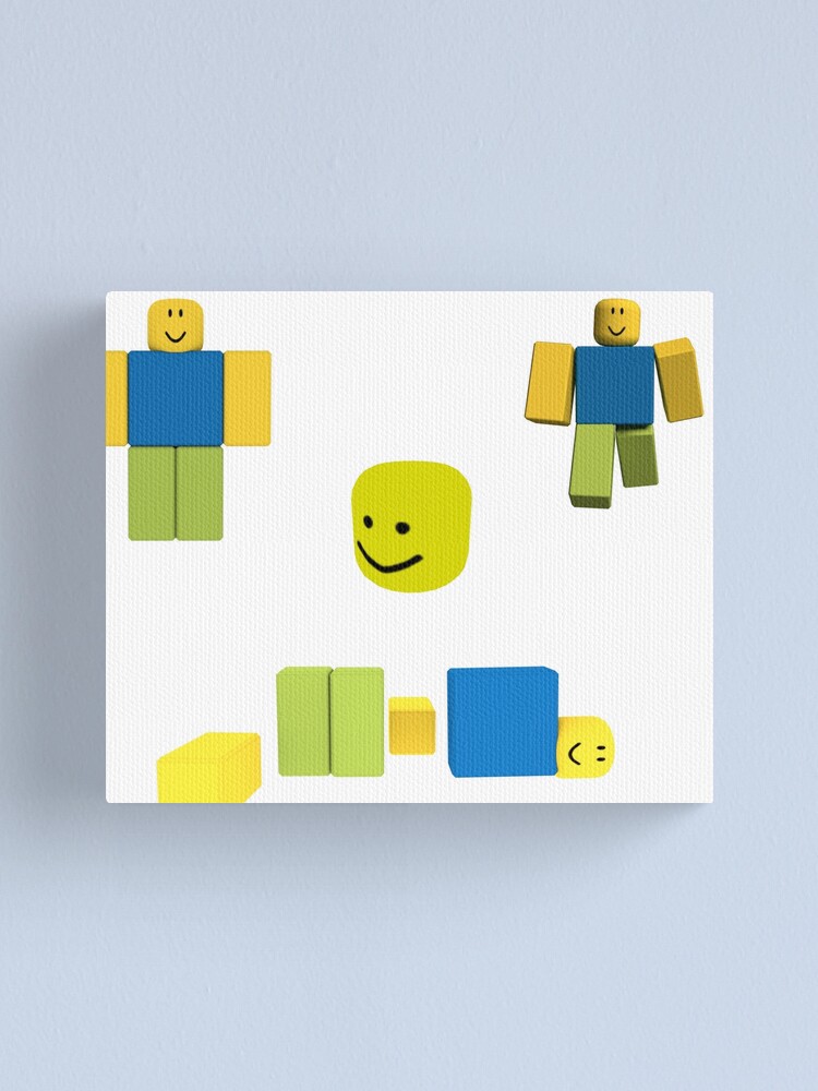 Roblox Oof Noobs Sticker Pack Canvas Print By Smoothnoob Redbubble - oof roblox noob