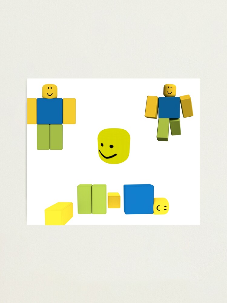 Roblox Oof Noobs Sticker Pack Photographic Print By Smoothnoob Redbubble - noob s oof roblox