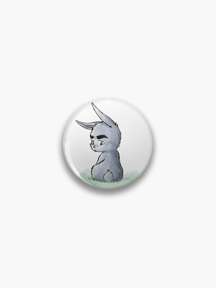 Thumbnail 1 of 3, Pin, Grumpy Bunny designed and sold by aredblush.