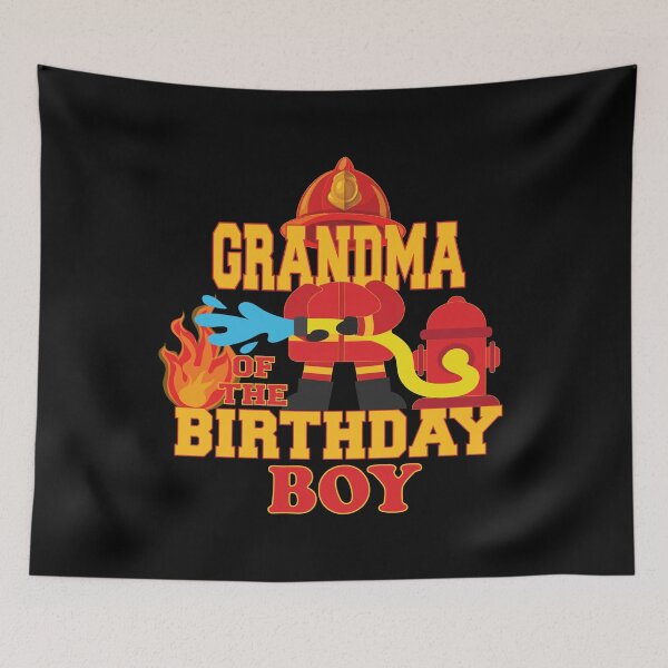 Item preview, Grandma Of The Birthday Boy Firetruck Firefighter Party design designed and sold by Grabitees.