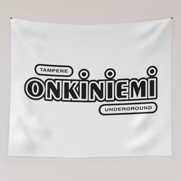 Item preview, Tampere Onkiniemi Underground (musta teksti) designed and sold by futurytmi.