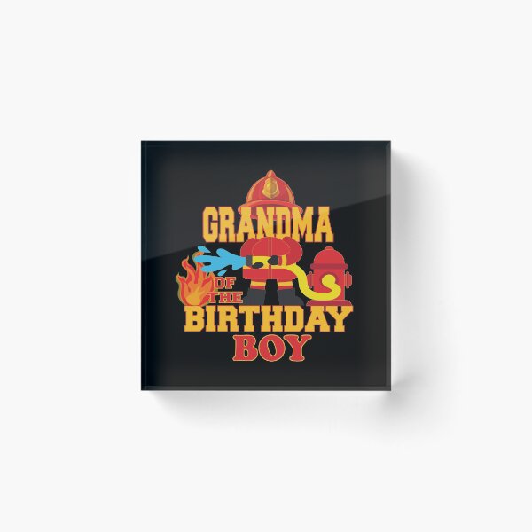 Item preview, Grandma Of The Birthday Boy Firetruck Firefighter Party design designed and sold by Grabitees.
