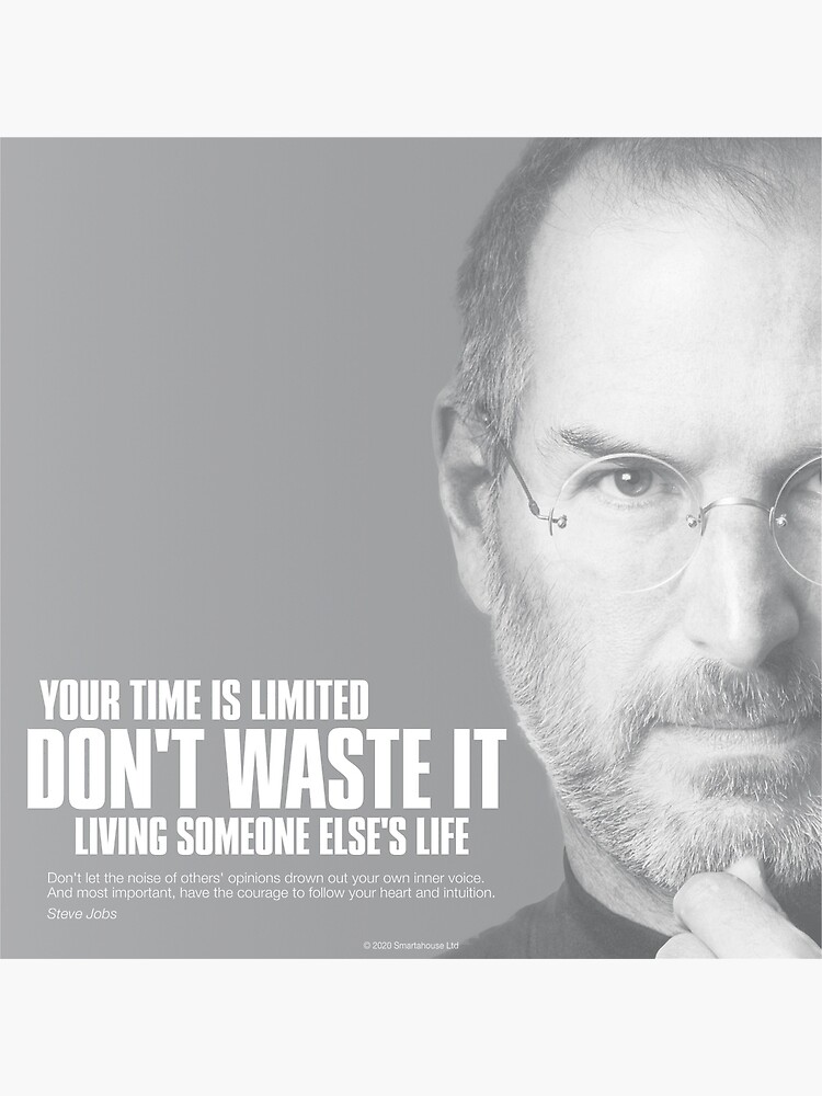 Impression Rigide Affiche De Citation De Motivation De Steve Jobs Fusain Par Lsmay Redbubble