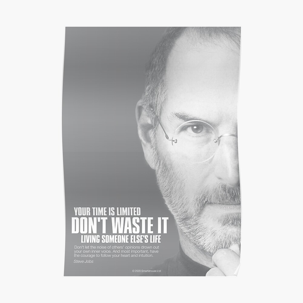 Impression Artistique Affiche De Citation De Motivation De Steve Jobs Fusain Par Lsmay Redbubble