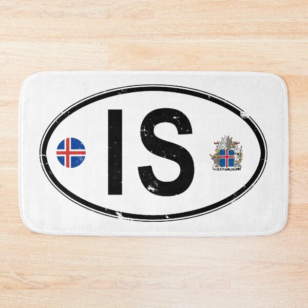 Item preview, Iceland Oval Country Code Decal designed and sold by rogue-design.