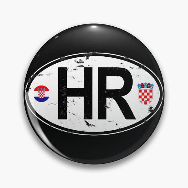 Item preview, Croatia Oval Country Code Decal designed and sold by rogue-design.
