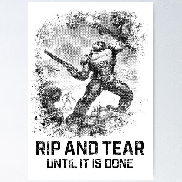Rip and Tear: 4K DOOM-Inspired Gamer Wallpaper for Desktop PC
