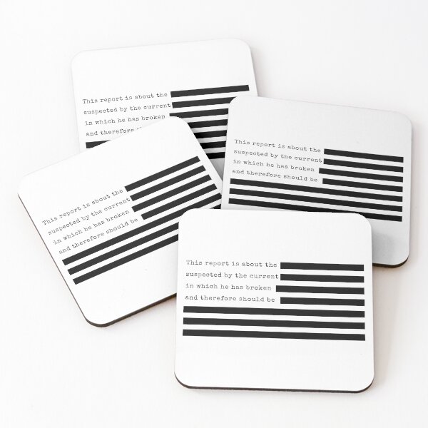 Item preview, Redacted designed and sold by Quick-Brown-Fox.