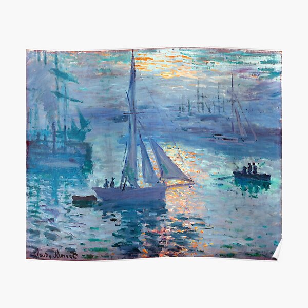 Sonnenaufgang - Marine - Claude Monet - 1873 Poster