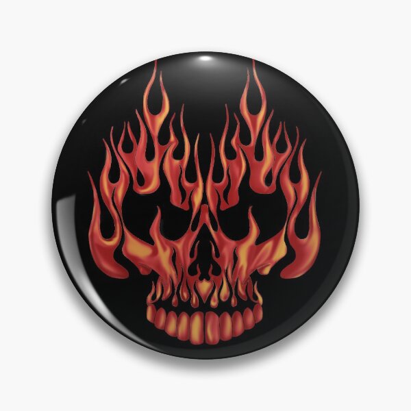 Item preview,  Skull of Flames red/orange designed and sold by RogerSDesigns.