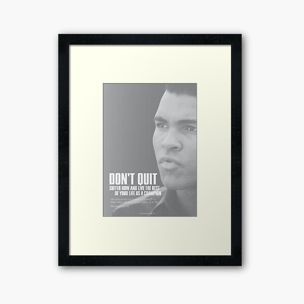Item preview, Muhammad Ali Motivational Quote Poster - Charcoal designed and sold by Lawrence May.