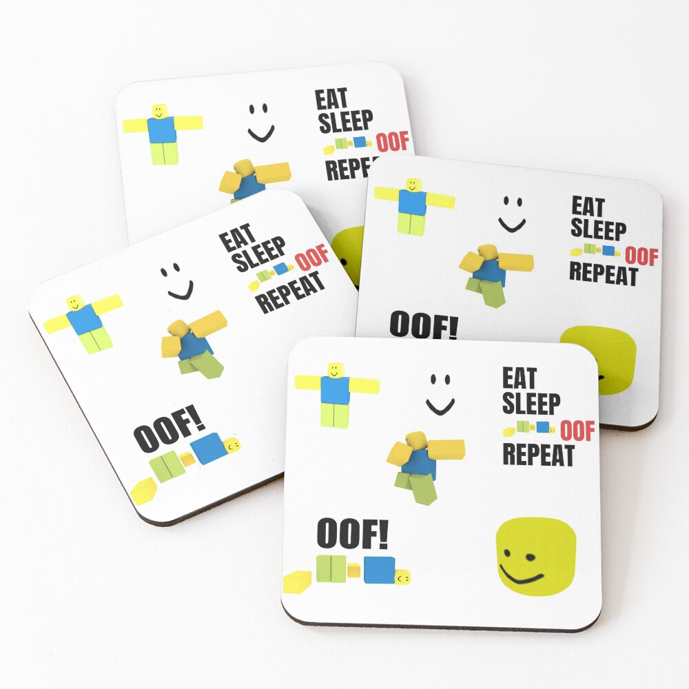 Roblox Oof Noobs Memes Sticker Pack Coasters Set Of 4 By Smoothnoob Redbubble - oof roblox oof noob kids t shirt by smoothnoob redbubble