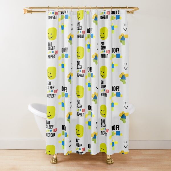 Oof Roblox Oof Noob Gift For Gamers Oof Meme For Kids Shower Curtain By Smoothnoob Redbubble - roblox oof dancing dabbing noob gifts for gamers shower curtain