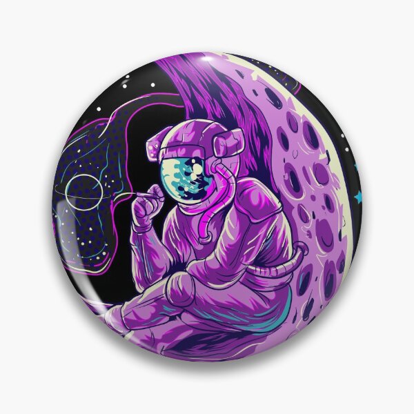 Item preview, Vaporwave Astronaut Smokes Moon Stars UFO Outfit designed and sold by Rzelemenz.