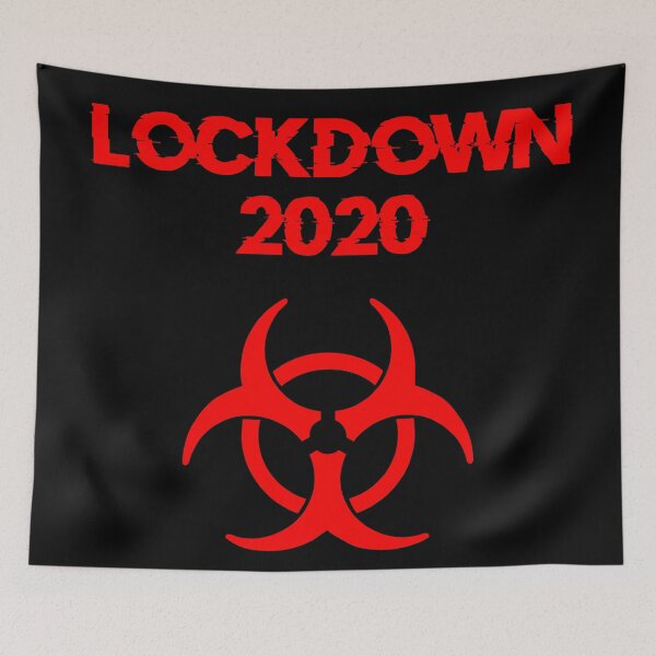 Item preview, Lockdown 2020 Biohazard Symbol (Red) designed and sold by DafyddEm.