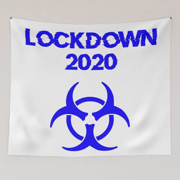 Item preview, Lockdown 2020 Biohazard Symbol (Blue) designed and sold by DafyddEm.