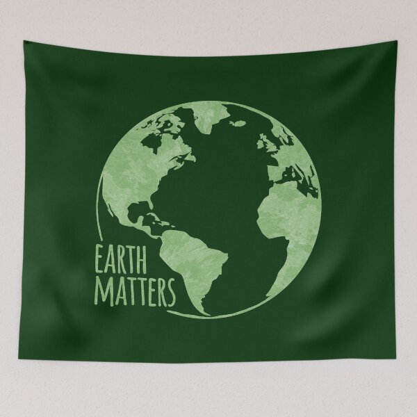 Item preview, Earth Matters - Earth Day - Grunge Green Outline - Green BG 01 designed and sold by serenaking.