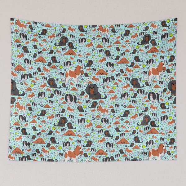 Item preview, Spaniels in Blue designed and sold by Nemki.
