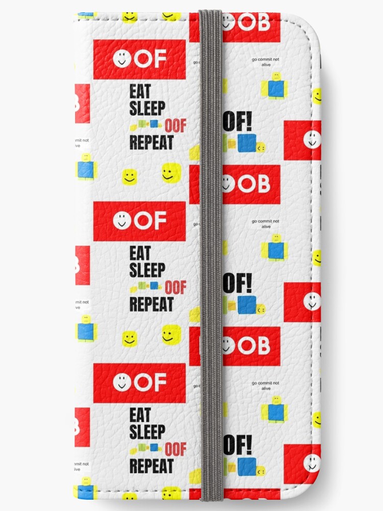 Roblox Oof Noobs Memes Sticker Pack Iphone Wallet By Smoothnoob Redbubble - red bob roblox