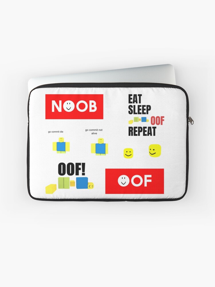 Roblox Oof Noobs Memes Sticker Pack Laptop Sleeve By Smoothnoob Redbubble - funny roblox memes laptop sleeves redbubble