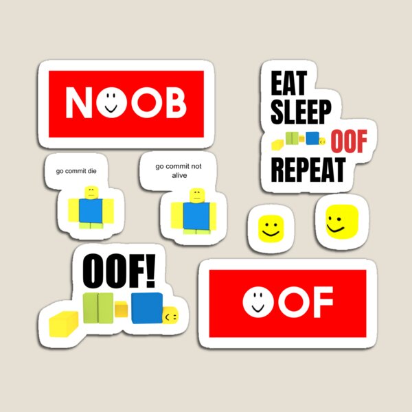 Roblox Pack Magnets Redbubble - i go oof by roblox da gamer on amazon music amazon com