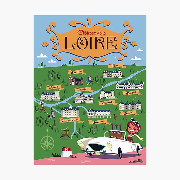 Item preview, Chateaux de la Loire poster designed and sold by GAGodel.