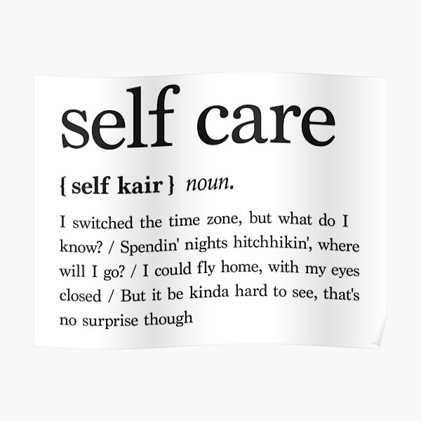 Self Care Poster By Arabelaa Redbubble redbubble