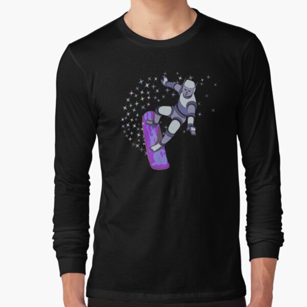Spaceboarding Robot Long Sleeve T-Shirt
