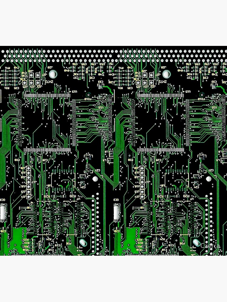 Circuit Board Green by Czerra