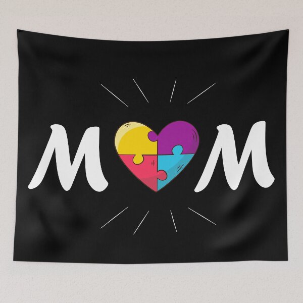 Item preview, Proud Autism Mom - Autism Awareness day 2020 Gifts idea illustration designed and sold by JUSTBEELEGANT.