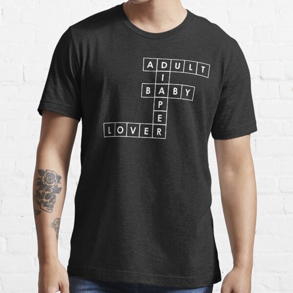 Age Play ABDL AB DL Crossword Puzzle Diaper Lover Design T shirt for