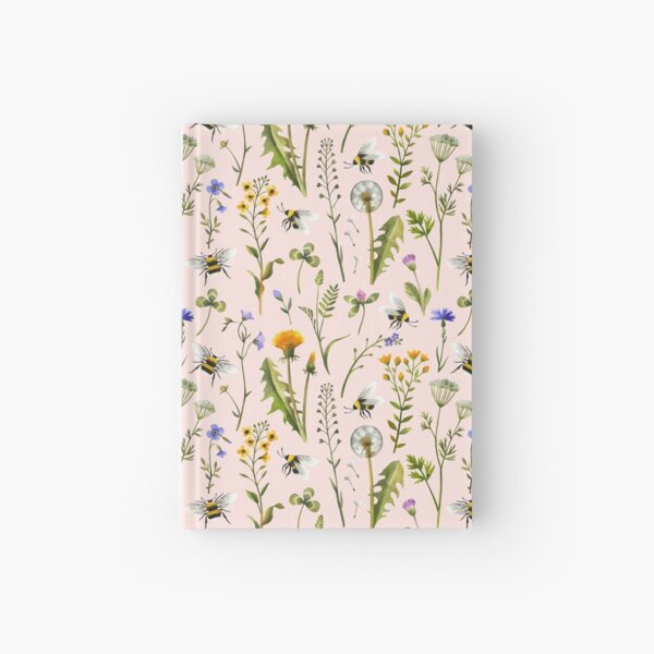 Item preview, Bees and wildflowers / Blush designed and sold by MirabellePrint.