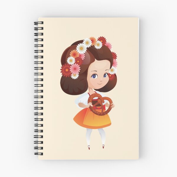 Item preview, Cute German Girl in dirndl with pretzel  designed and sold by JeraRS.