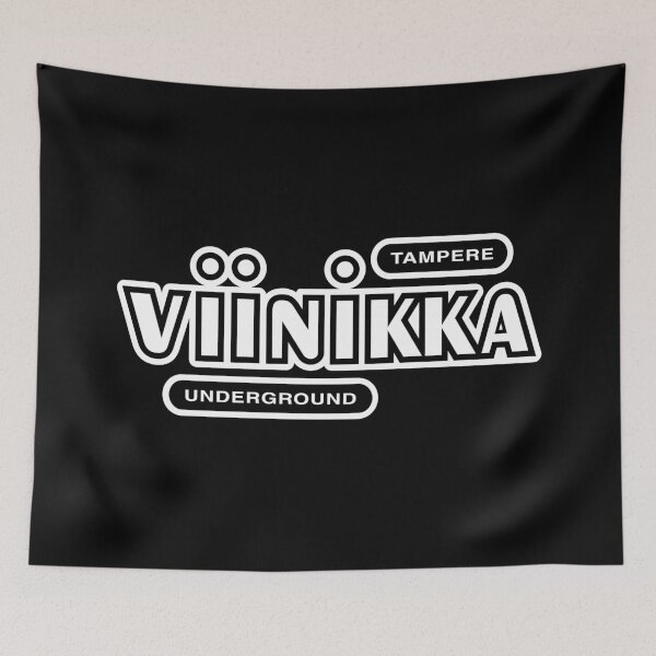 Item preview, Tampere Viinikka Underground (valkoinen teksti) designed and sold by futurytmi.