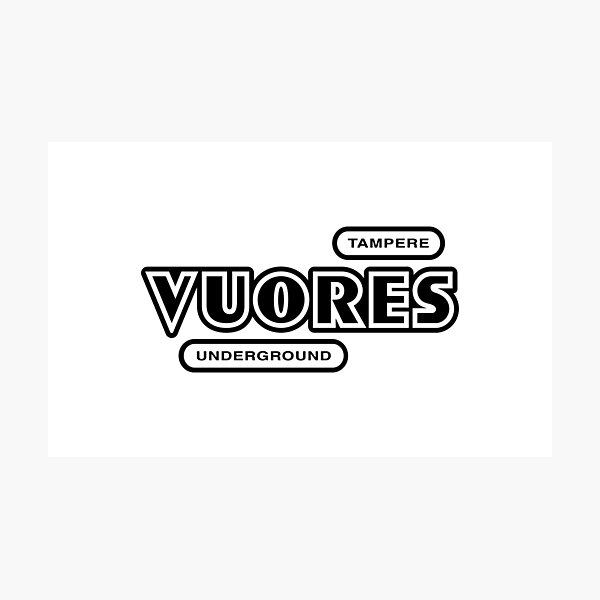 Artikelvorschau, Tampere Vuores Underground (musta teksti) entworfen und verkauft von futurytmi.